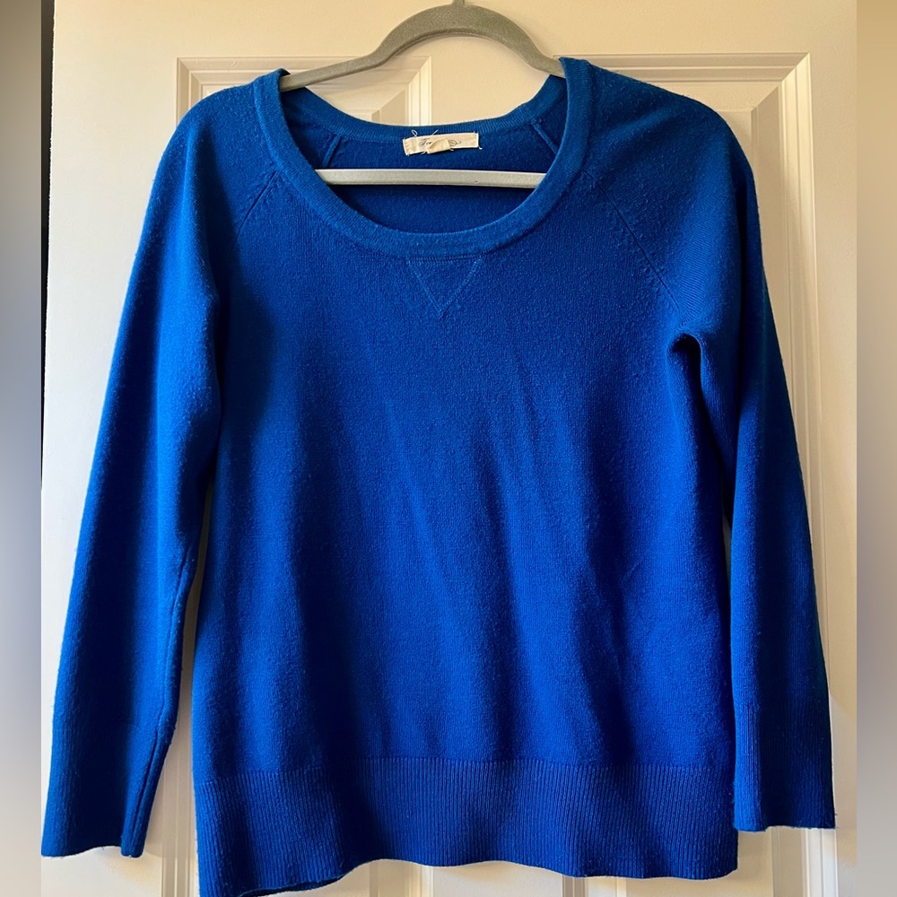 Forever 21 Royal Blue Crew Neck acrylic Sweater